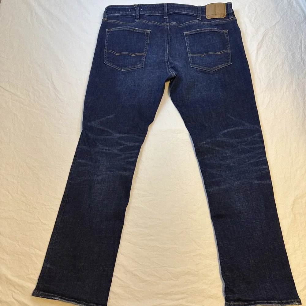 American Eagle Men's Next Level Flex Slim Straight Denim Blue Jeans Size: 38/32